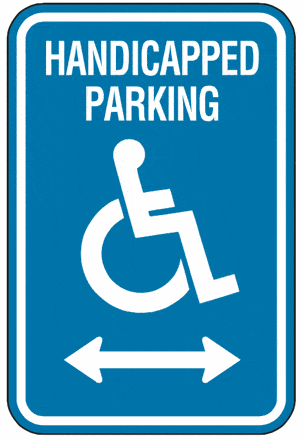 Handicapped Parking with Double Arrow