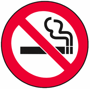 No Smoking Decal for Glass Doors - Vinyl | Allstate Sign