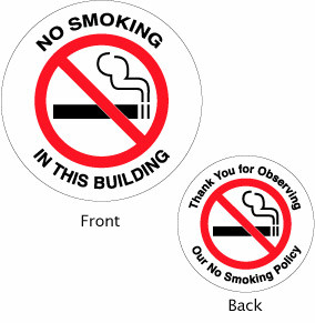 No smoking ステンドグラス No Smoking in this building - Double Faced | Allstate Sign
