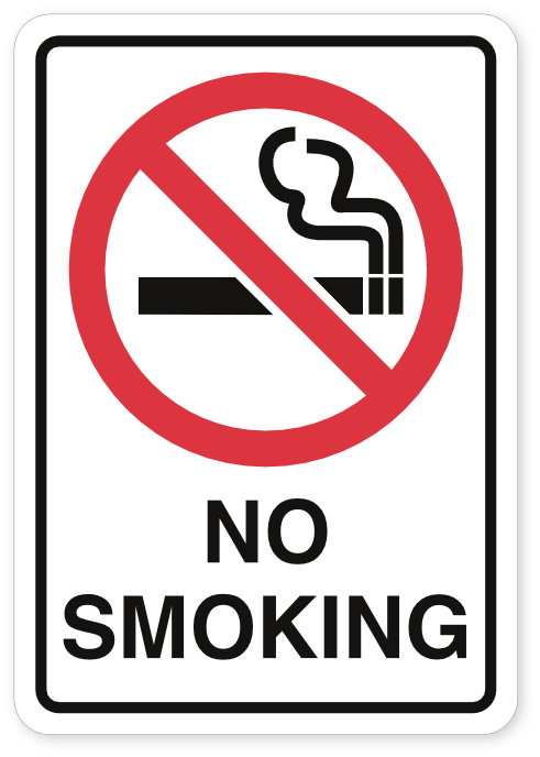 No Smoking Sign - Plastic, Vinyl