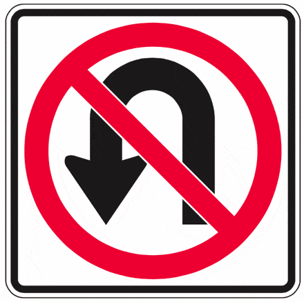 no left turn sign