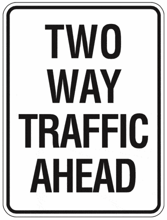 two way sign