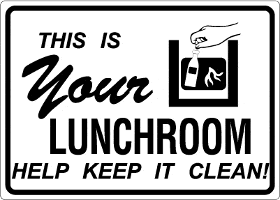 keep lunch room clean