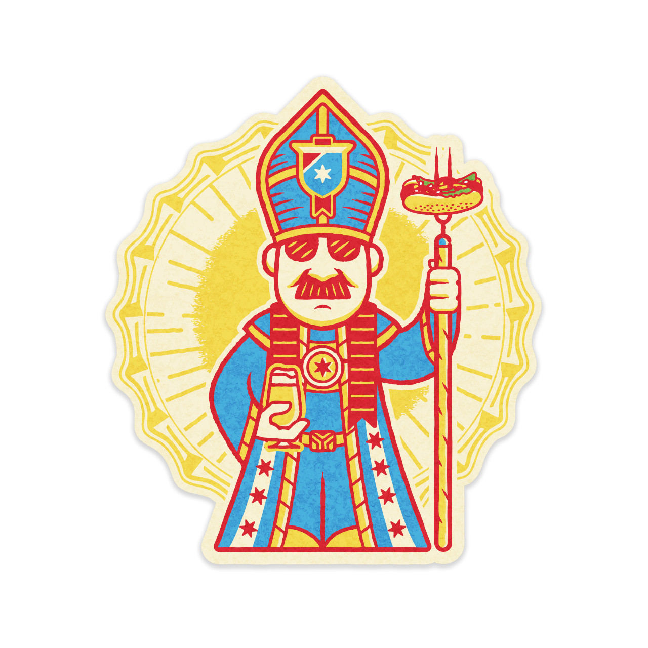 Chicago Style Pope Sticker - Wholesale accessories from Transit Tees, United States