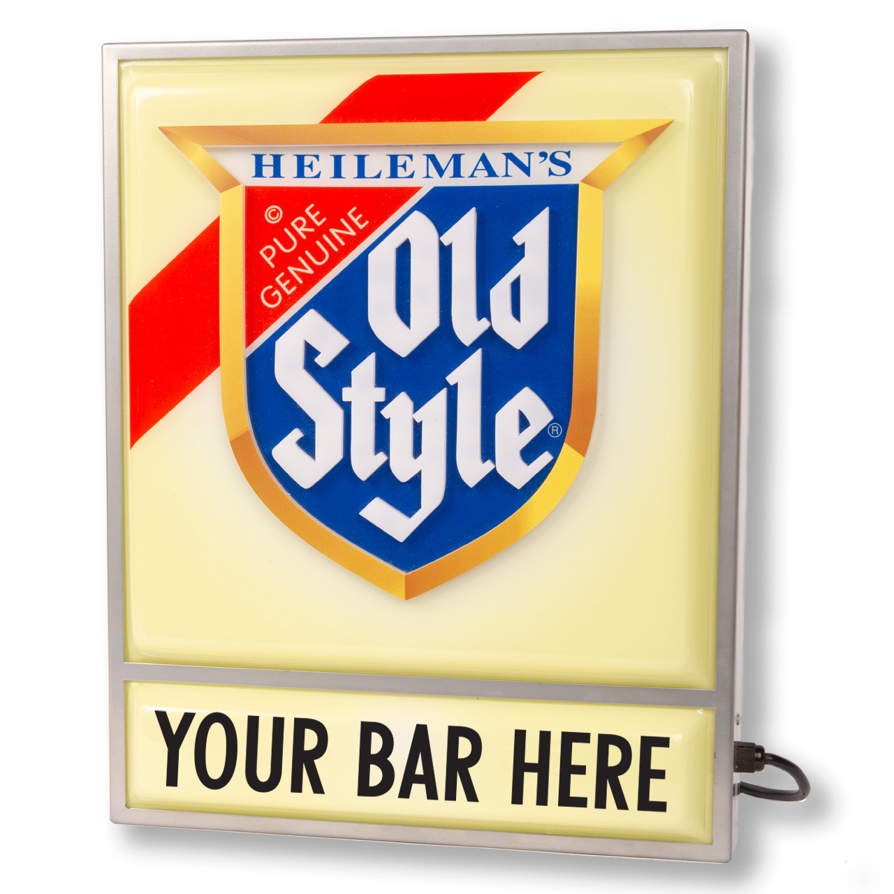 Custom Old Style Sign Replica Lightbox
