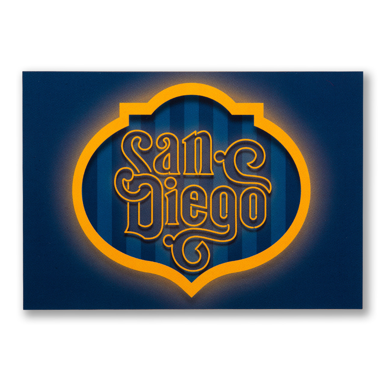 San Diego Gas Lamp Postcard - Blue