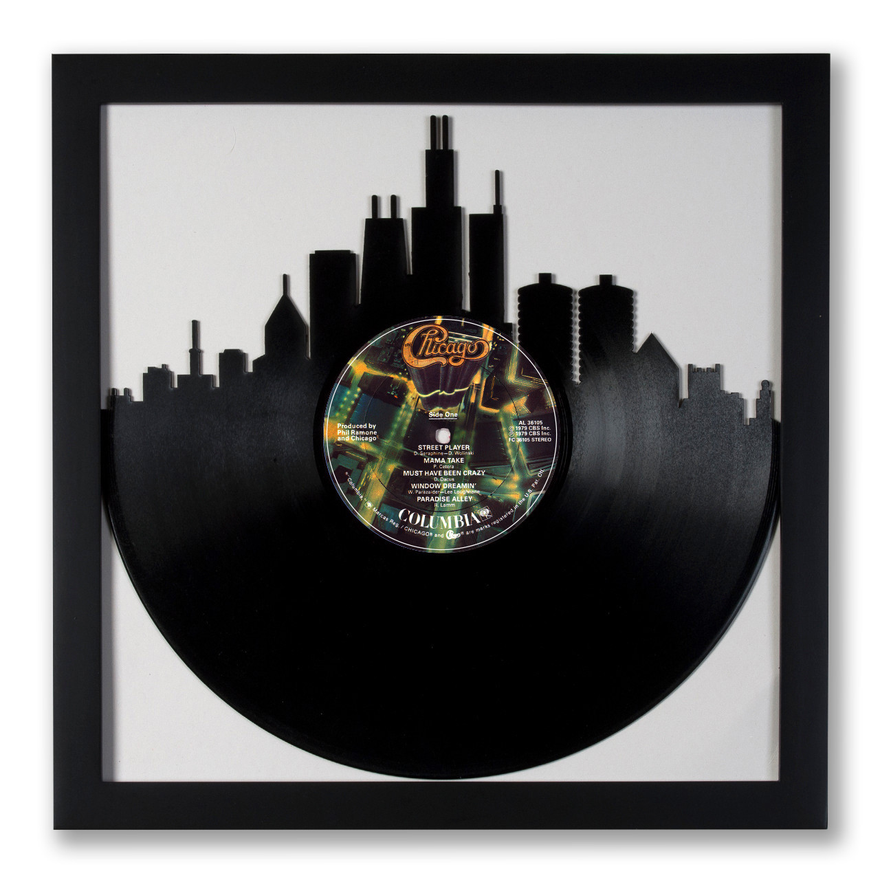 Upcycled Chicago Skyline Vinyl