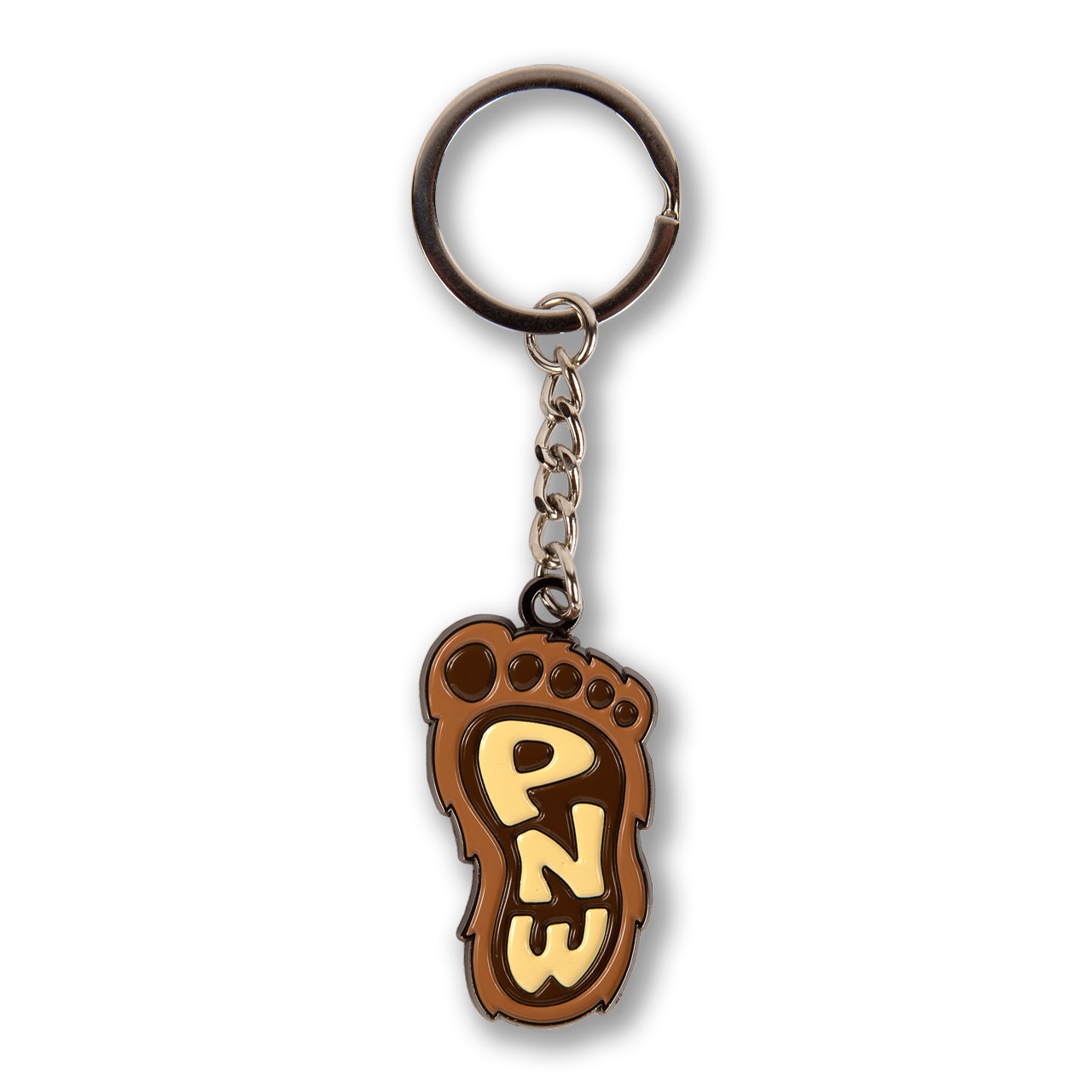 Sasquatch Footprint Enamel Keychain