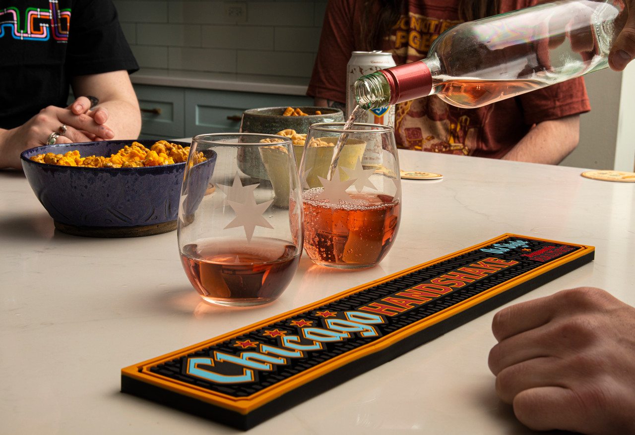 Chicago Handshake Bar Mat