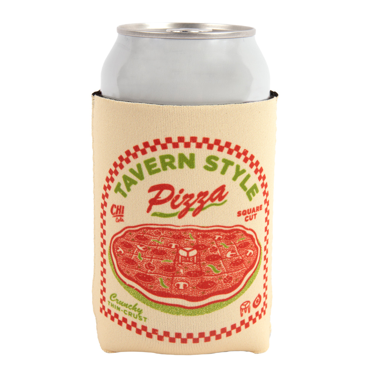Tavern Style Pizza Coozie - 12 Oz. Flat
