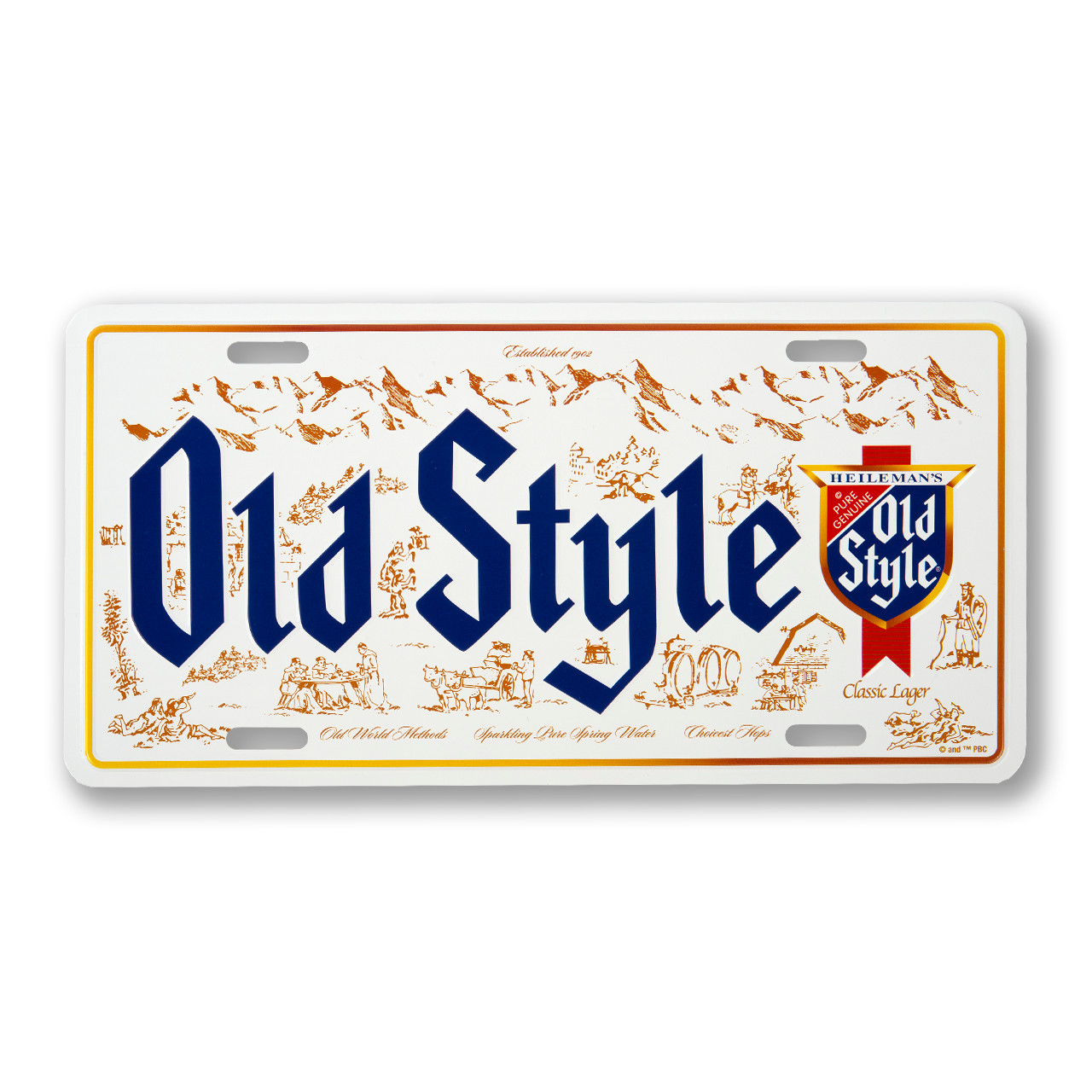 Old Style Can License Plate Tin Tacker