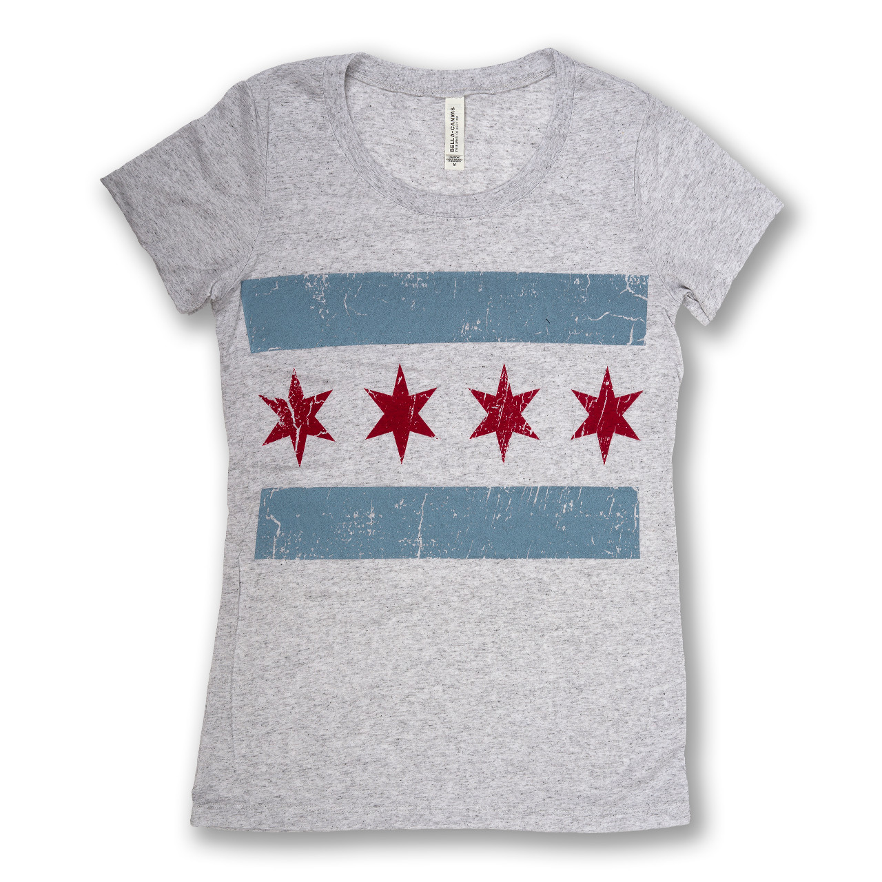 Oversized Chicago Flag Tee - Women's
