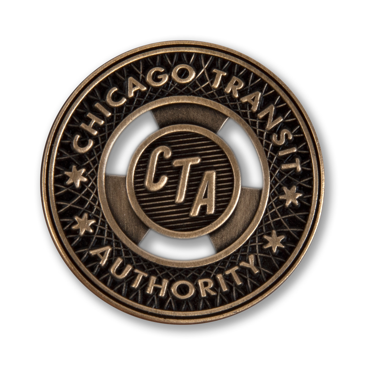 CTA Brass Token Pin