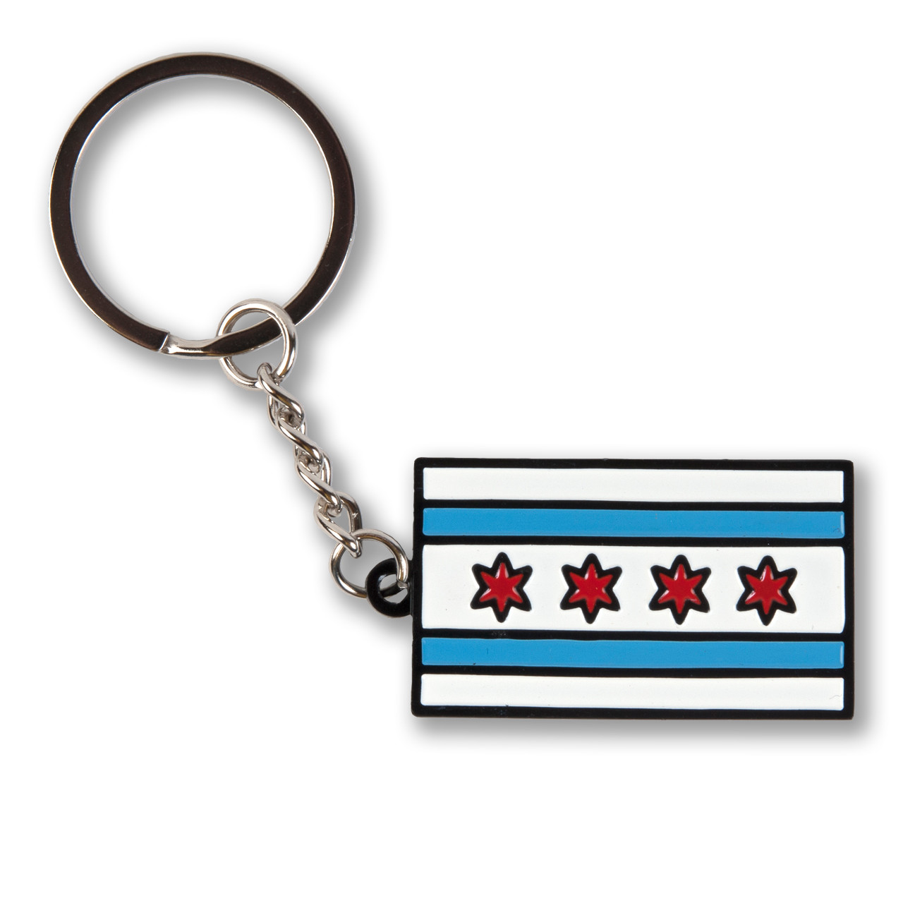 Chicago Style Hot Dog Enamel Keychain