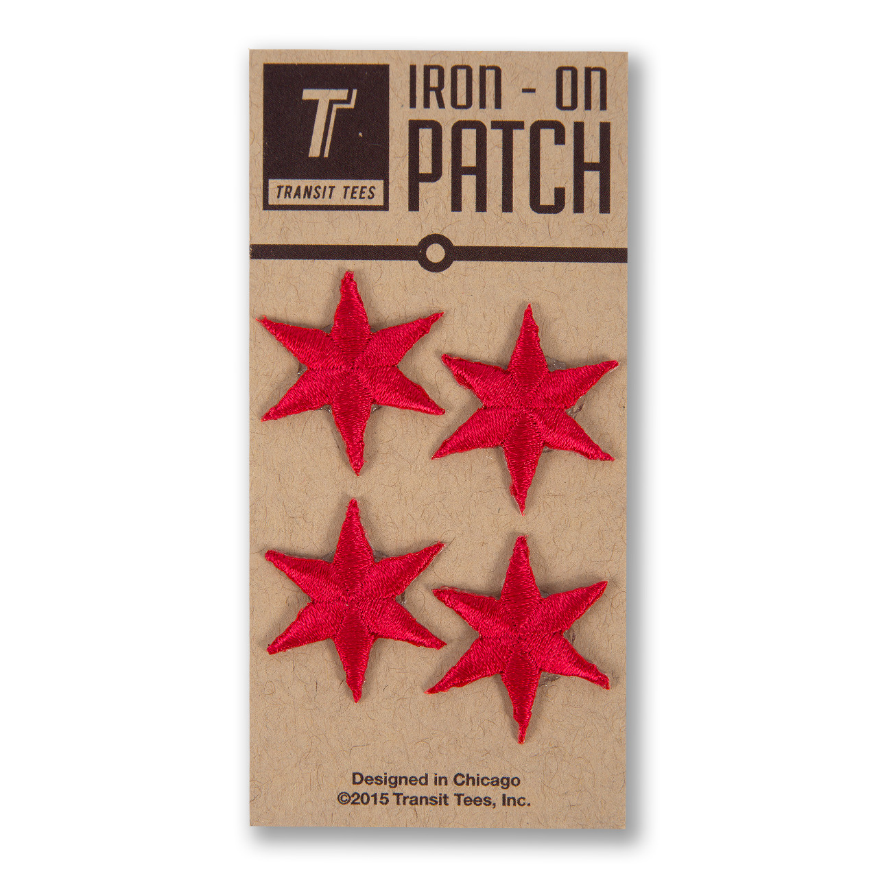 Chicago Red Star Patches - Small 4 Pack