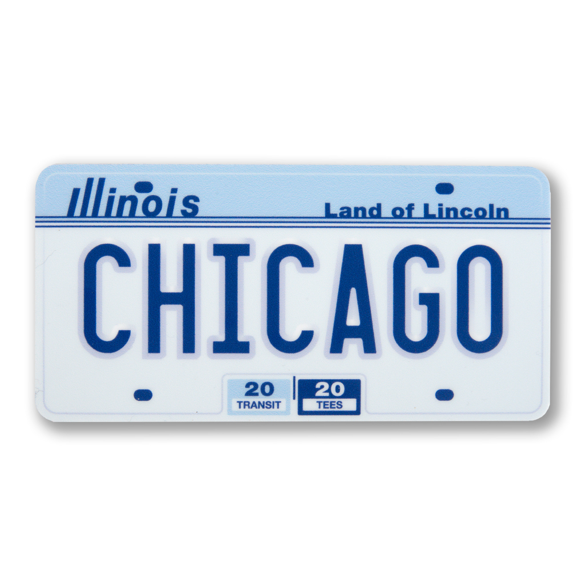 Chicago License Plate Sticker - Transit 