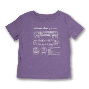 El Train Blueprint Schematic Toddler Tee - Lavender El Train Blueprint Schematic Toddler Tee - Lavender