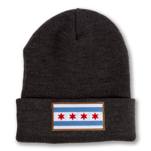 Chicago Flag Beanie - Dark Grey Chicago Flag Beanie - Dark Grey