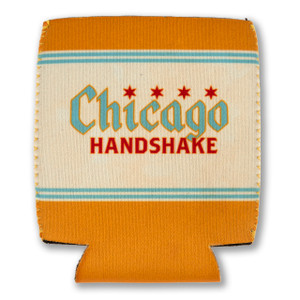 Chicago Handshake Can Sleeve - 12oz. Flat Chicago Handshake Can Sleeve - 12oz. Flat