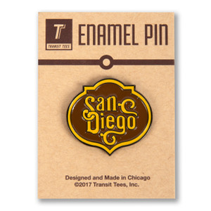 San Diego Gas Lamp Enamel Pin - Brown
