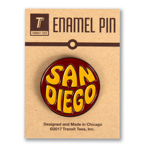 Groovy San Diego Type Enamel Pin Groovy San Diego Type Enamel Pin