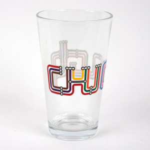 Transit Type Pint Glass Transit Type Pint Glass