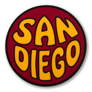 Groovy San Diego Type Sticker Groovy San Diego Type Sticker
