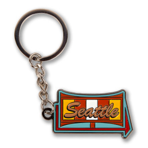 Seattle Drive-In Sign Enamel Keychain Seattle Drive-In Sign Enamel Keychain
