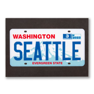Seattle Washington License Plate Postcard Seattle Washington License Plate Postcard