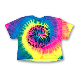 Chicago Tie Dye Crop Top Tee - Women's Chicago Tie Dye Crop Top Tee - Women's