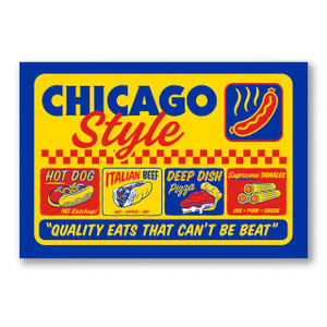 Chicago Style Eats 3" x 2" Magnet Chicago Style Eats 3" x 2" Magnet