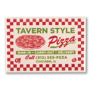 Tavern Style Pizza 3" x 2" Magnet Tavern Style Pizza 3" x 2" Magnet