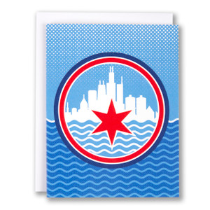 Chicagoan Skyline Greeting Card Chicagoan Skyline Greeting Card