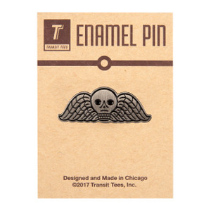 Winged Death Head Enamel Pin Winged Death Head Enamel Pin