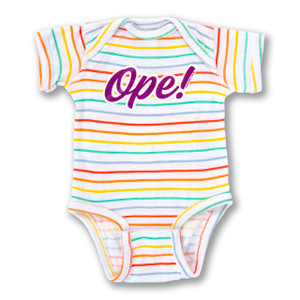 Ope! Infant Bodysuit- Rainbow Stripe Ope! Infant Bodysuit- Rainbow Stripe