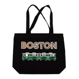 Boston Transit Zipper Tote Bag Boston Transit Zipper Tote Bag