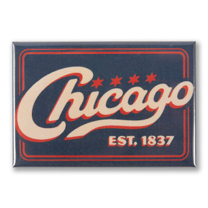 Chicago Vintage Script 3" x 2" Magnet
