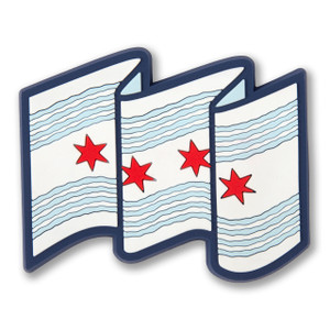 Waving Chicago Flag PVC Magnet Waving Chicago Flag PVC Magnet