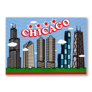 Chicago Skyline Postcard Chicago Skyline Postcard