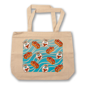 Lobster Roll Zipper Tote Bag Lobster Roll Zipper Tote Bag