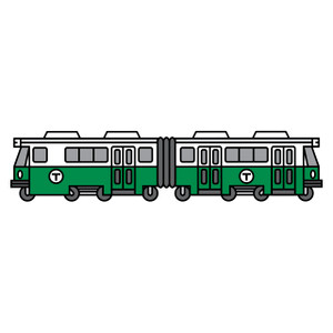 Boston "T" Line Stickers - Green Line Boston "T" Line Stickers - Green Line