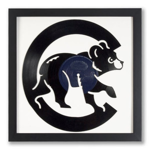 Upcycled Chicago Northside Baseball Vinyl Record Upcycled Chicago Northside Baseball Vinyl Record