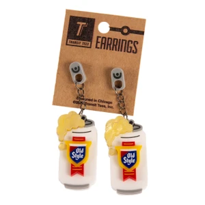 Old Style Beer Can Earrings