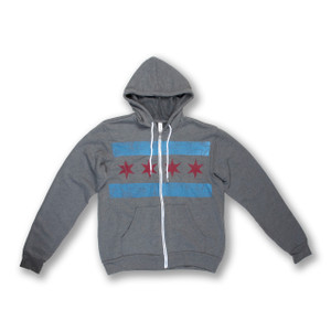 Neighborly Chicago Flag Tshirt Womens / Gray / L