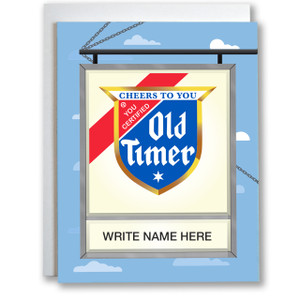 Old Timer Sign Your Name - Greeting Card Old Timer Sign Your Name - Greeting Card