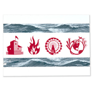 Chicago Legacy Flag Postcard Chicago Legacy Flag Postcard