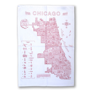 Neon Neighborhood Map Dish Towel Neon Neighborhood Map Dish Towel