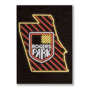 Rogers Park Neon Neighborhood Postcard Rogers Park Neon Neighborhood Postcard