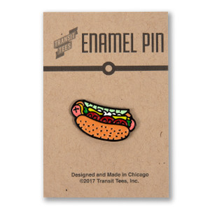 Chicago Style Hot Dog Icon Enamel Pin