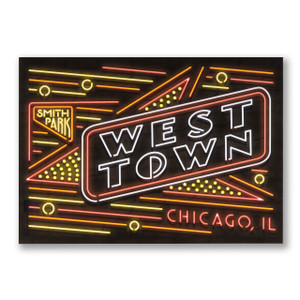 West Town Neon Neighborhood Postcard West Town Neon Neighborhood Postcard